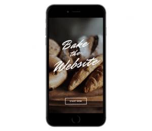 Bake the website on an iPhone screen