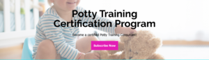 Banner for the potty training certification program from The Cradle Coach Academy